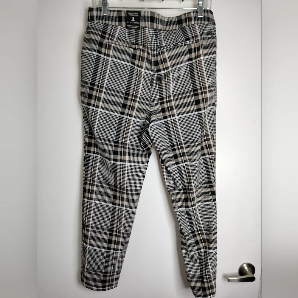 Jules & Leopold (Size L) Multicolored Plaid Slim Pull-on Ankle Pants (NEW-NWT)